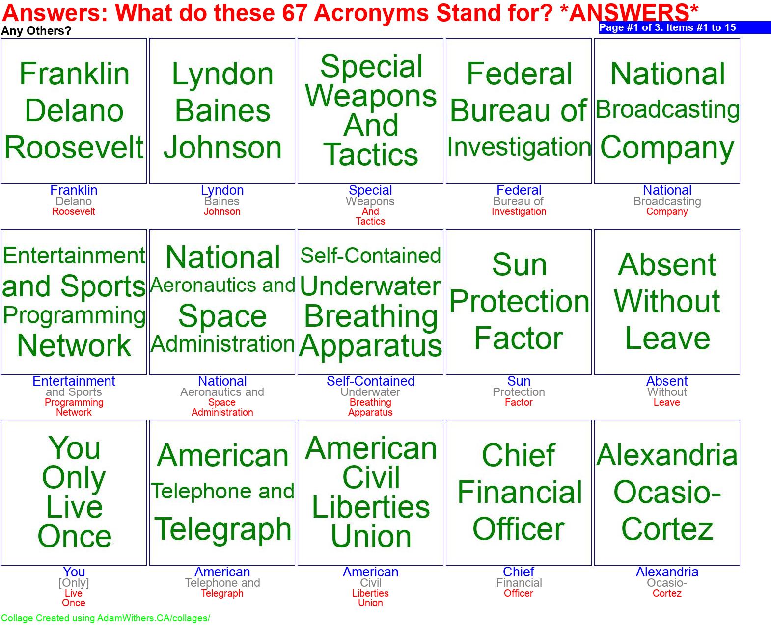 CollageA: guessAcronymAnswers Page 1